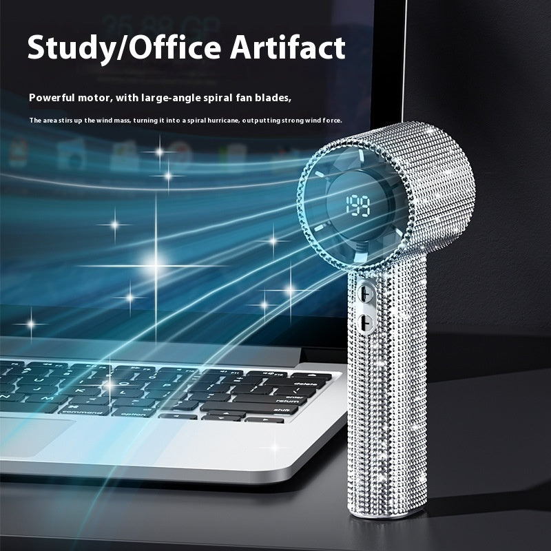 Powerful Handheld Shiny Fan