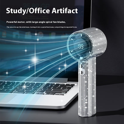 Powerful Handheld Shiny Fan