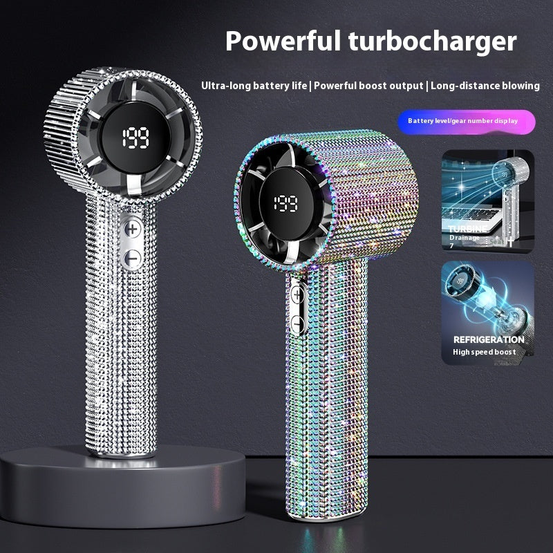 Powerful Handheld Shiny Fan